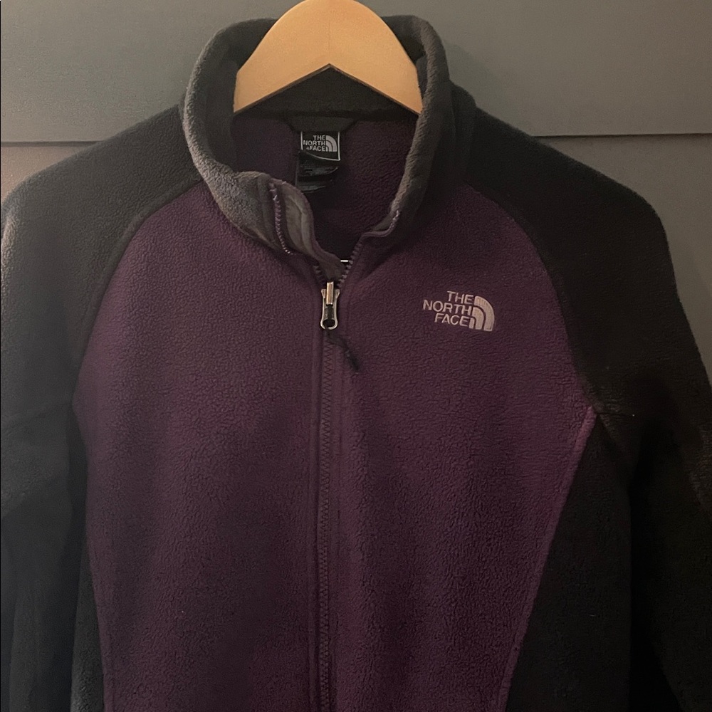 The North Face Black and Purple Fleece Jacket